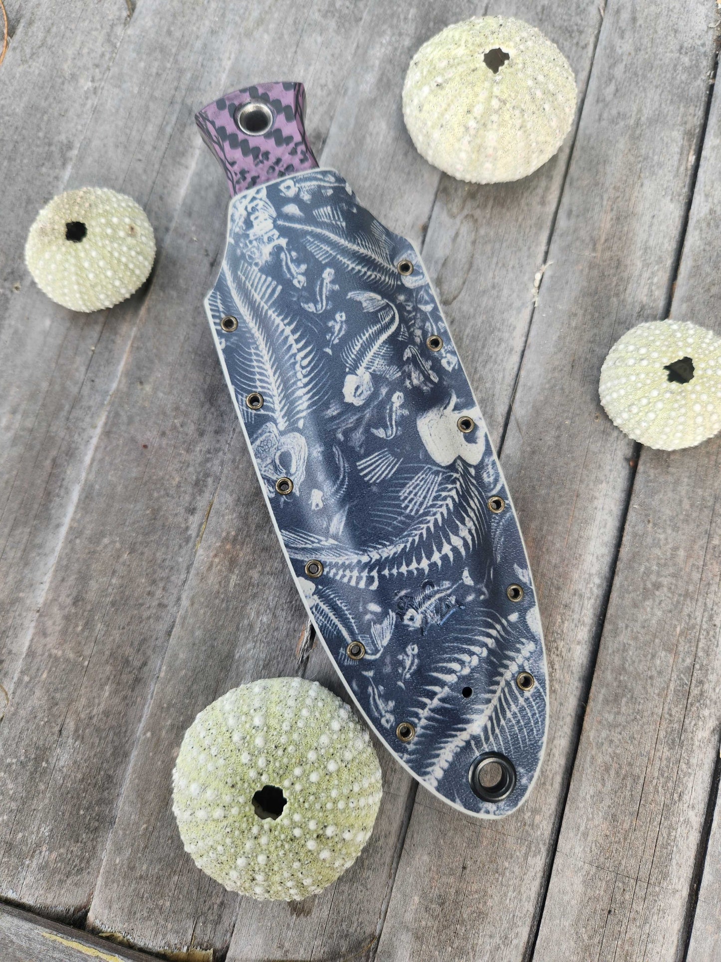 Angler Knives Dorado #7 - Purple and Black Handle