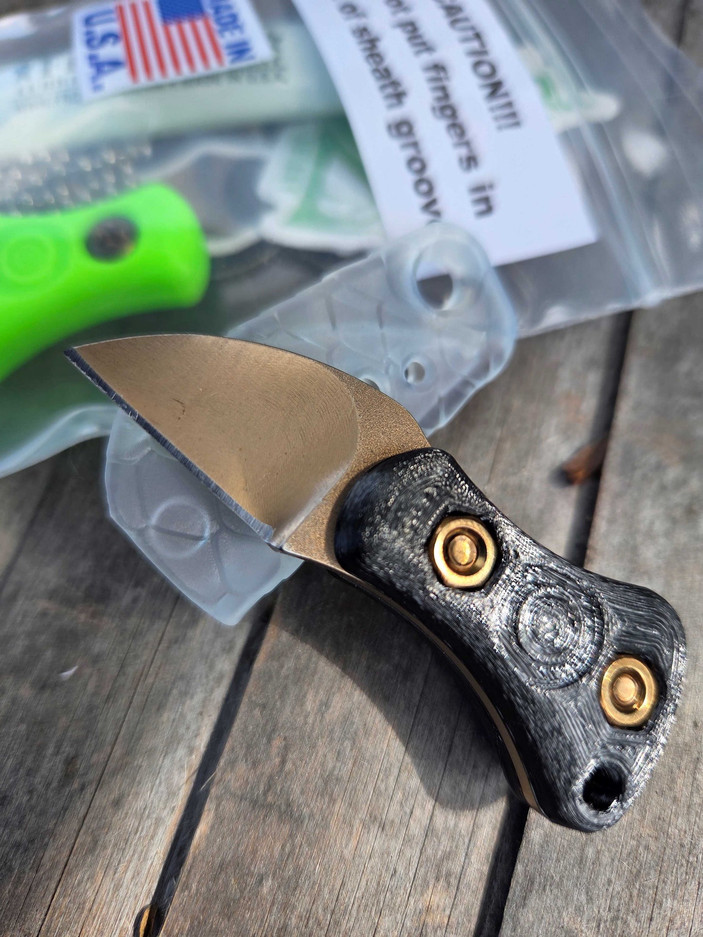 Turner CNC Anchovy - C3Dynamics Resin Sheath Black Handle/spare Green