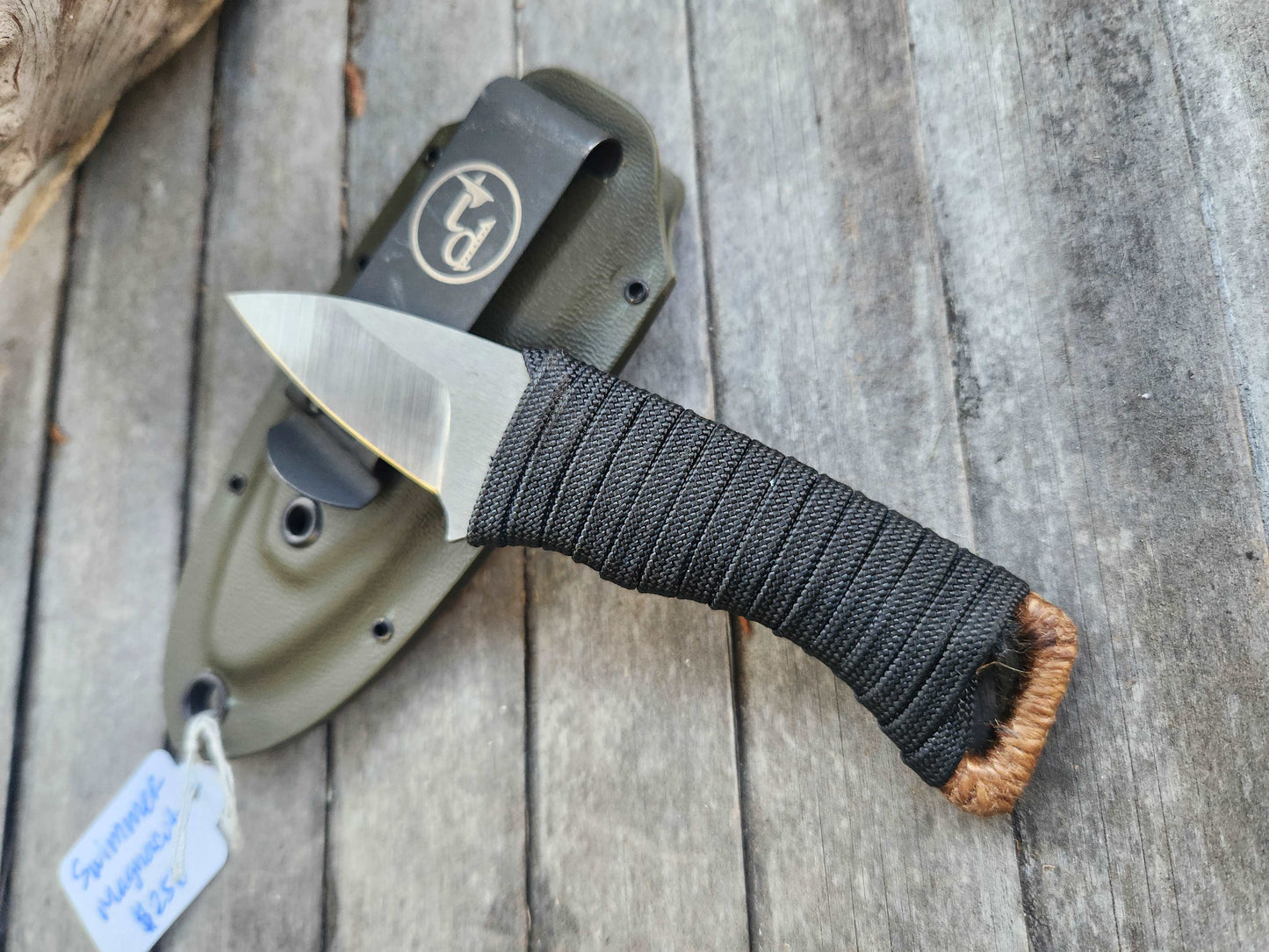 Angler Knives Swimmer -Flat Wrapped paracord jute under wrap