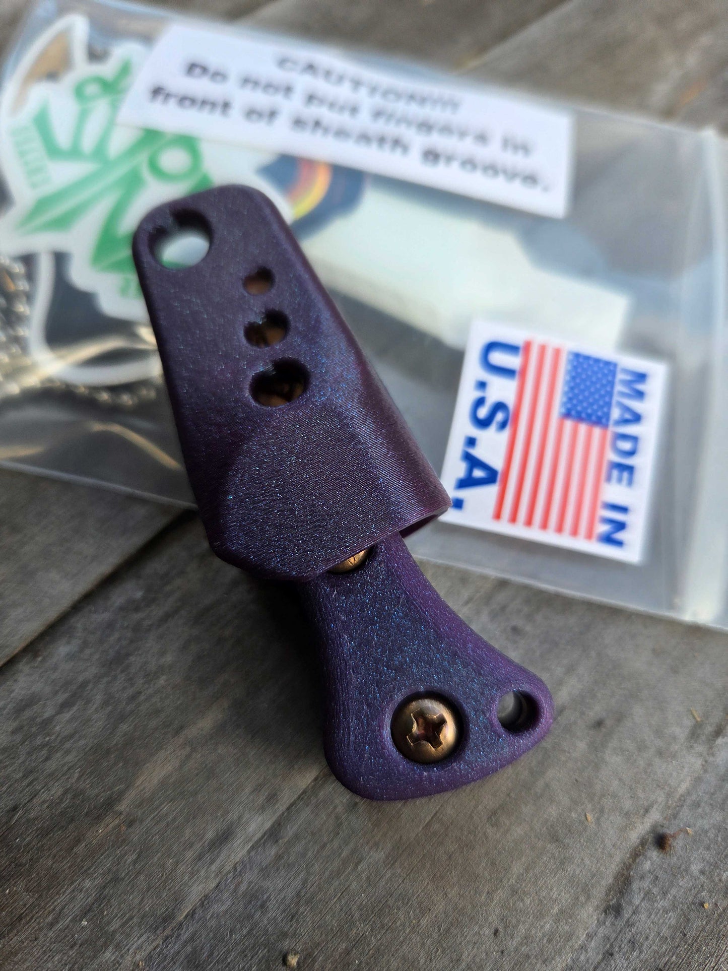 Turner CNC Anchovy - Purple handle Purple sheath