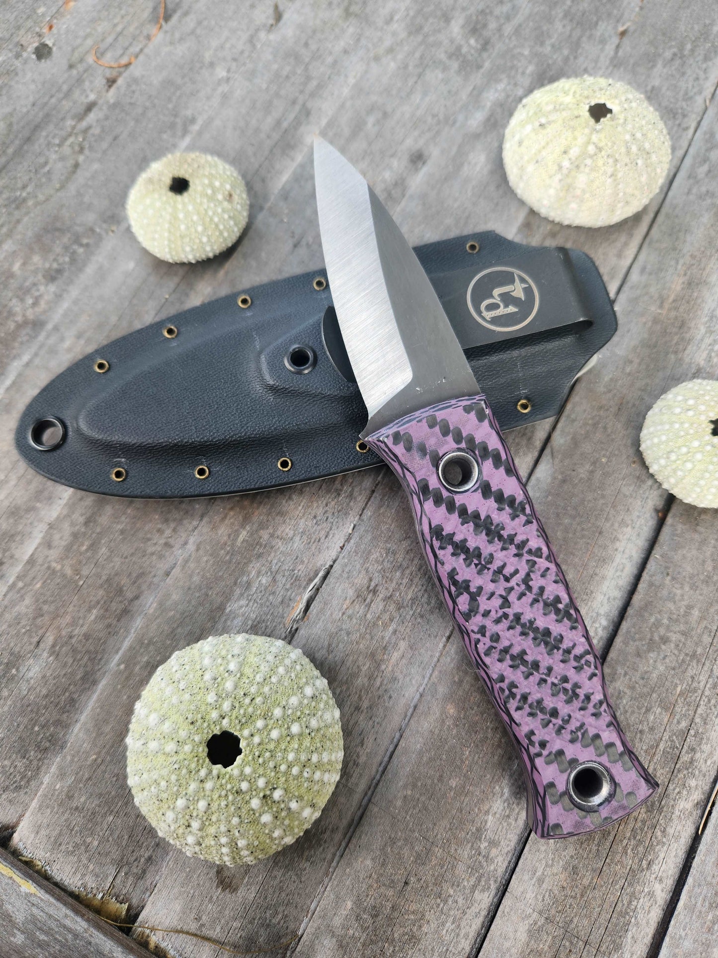 Angler Knives Dorado #7 - Purple and Black Handle