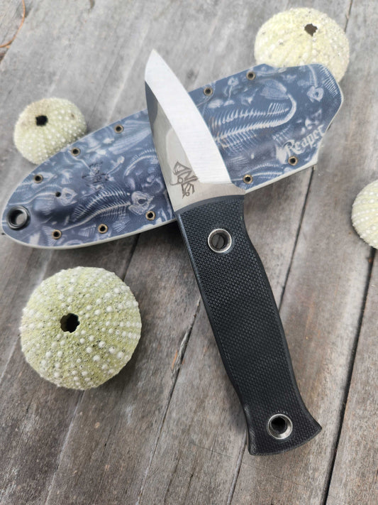 Angler Knives Dorado #9 - Peel Ply black g10  handle