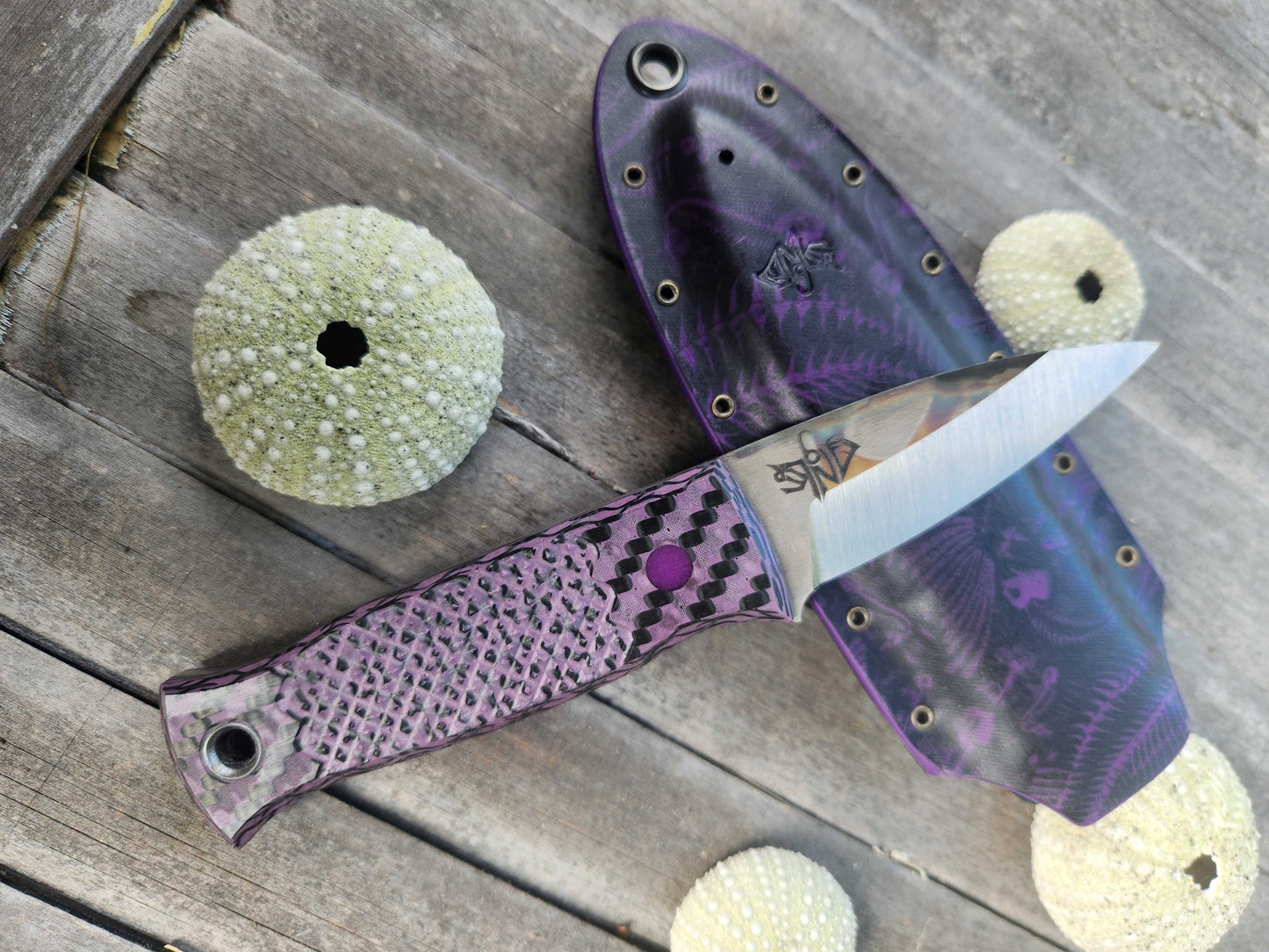 Angler Knives Dorado #3 - Purple and Black Handle