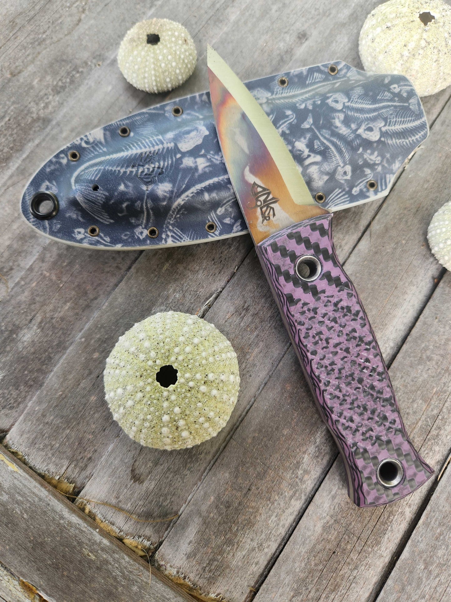 Angler Knives Dorado #6 - Purple and Black Handle