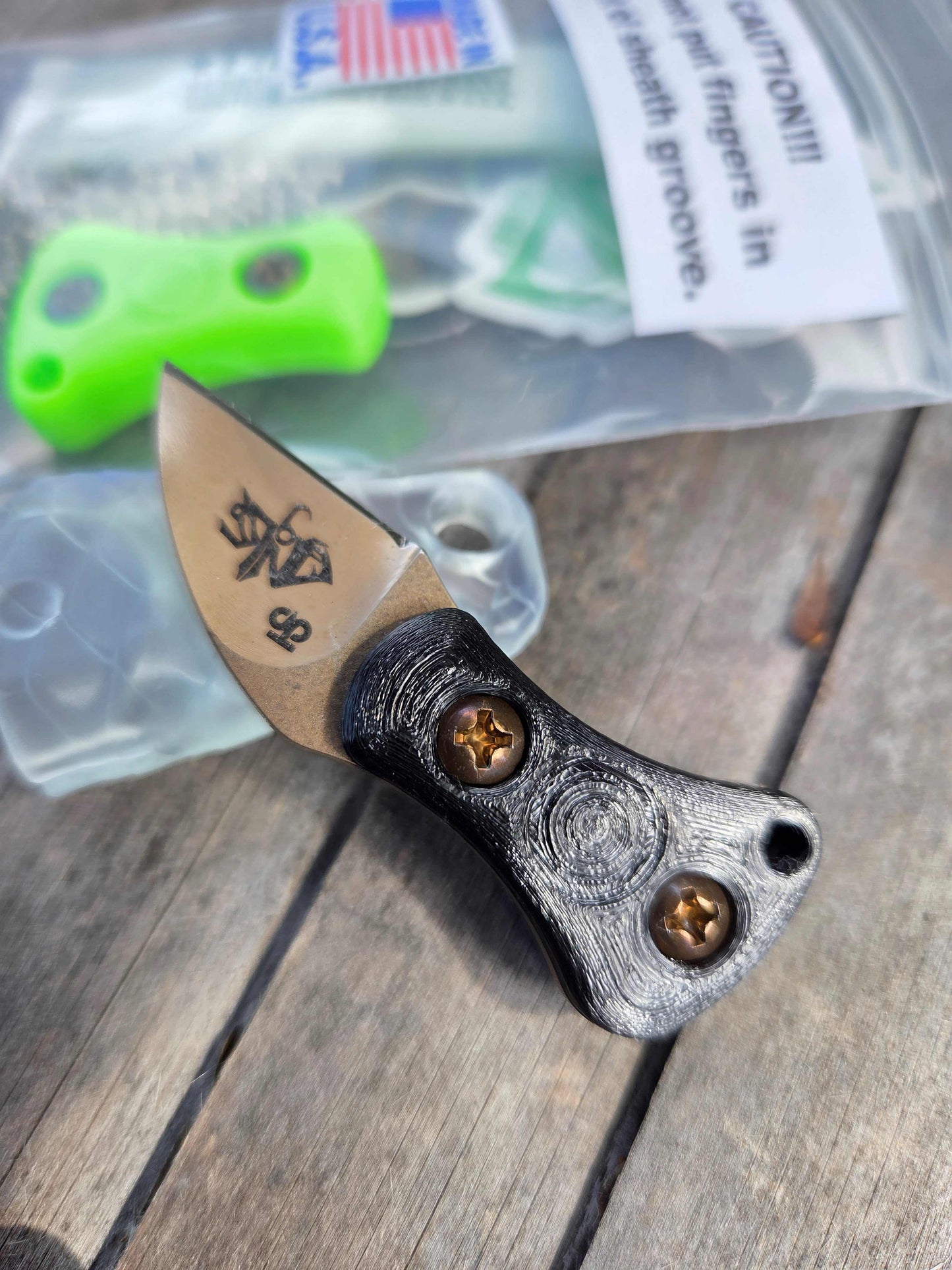 Turner CNC Anchovy - C3Dynamics Resin Sheath Black Handle/spare Green