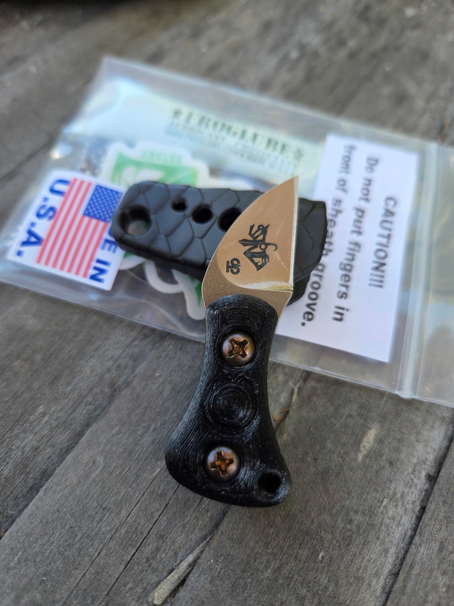 Turner CNC Anchovy - C3Dynamics Black Resin Sheath/ Black Handle