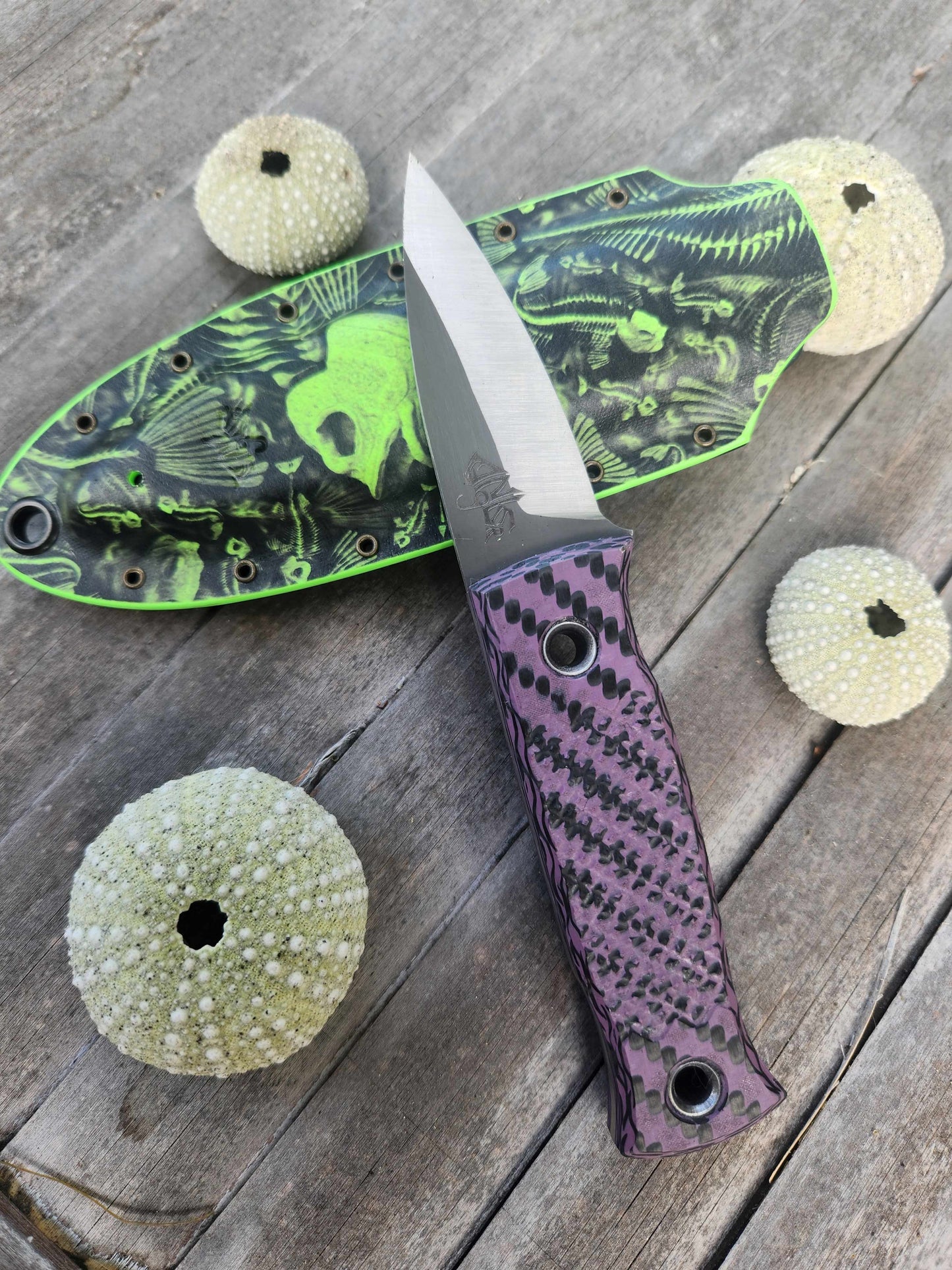 Angler Knives Dorado #5 - Purple and Black Handle