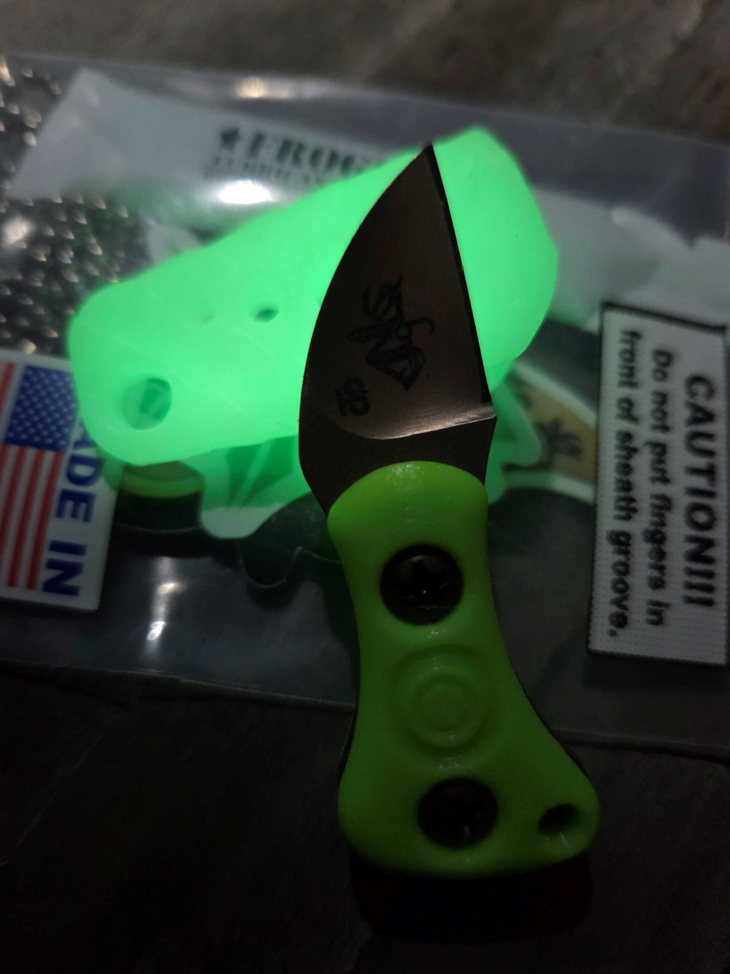 Turner CNC Anchovy - C3Dynamics Glow Resin Sheath Green Handle