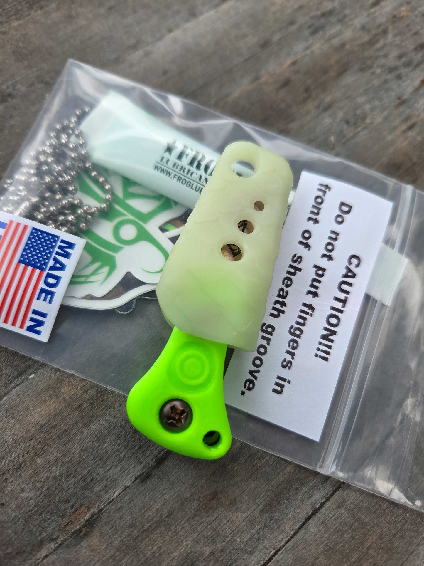 Turner CNC Anchovy - C3Dynamics Glow Resin Sheath Green Handle