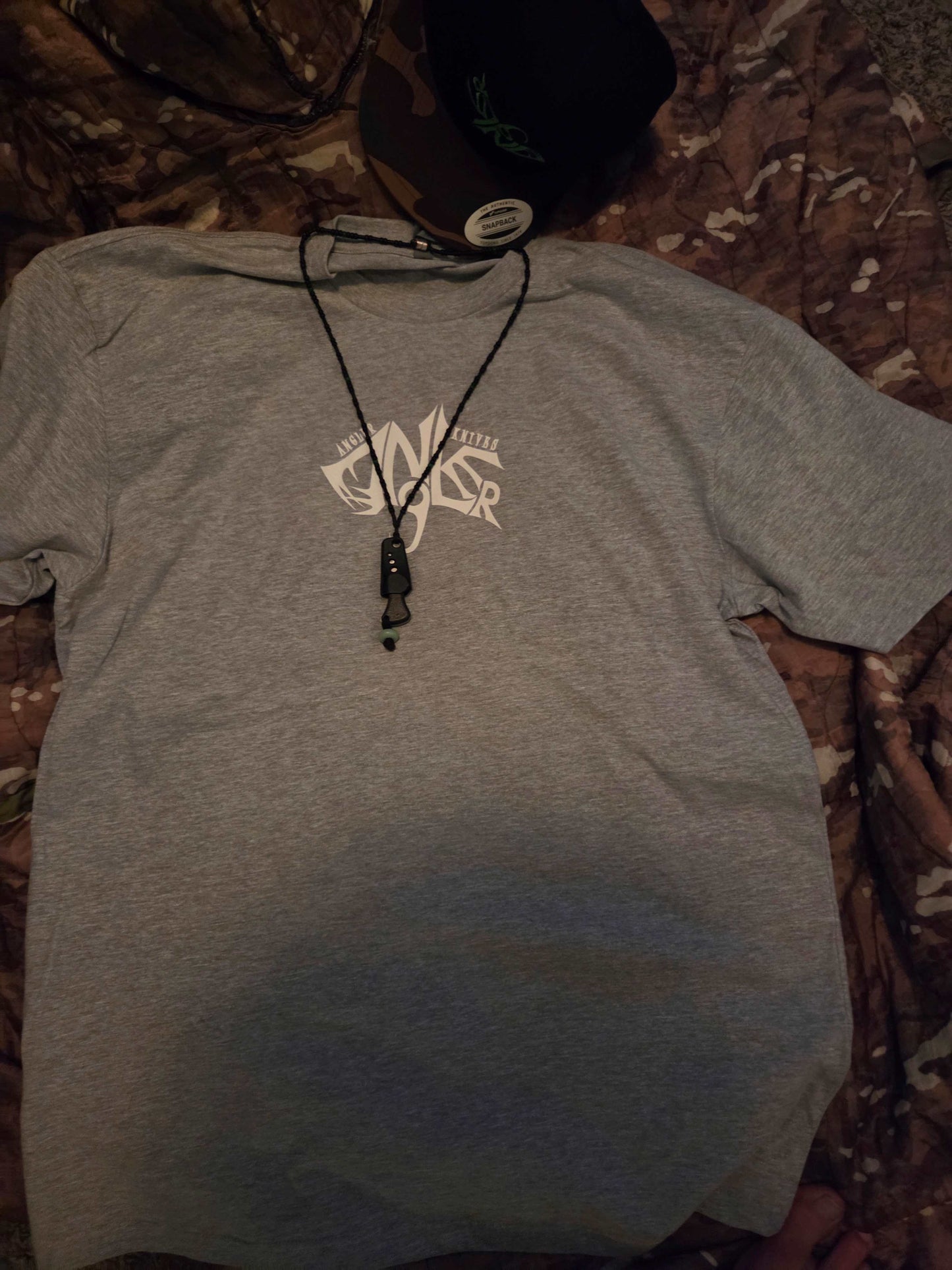 Angler Heather Grey tshirt