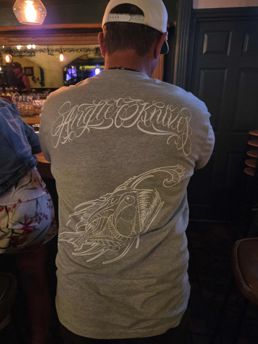 Angler Heather Grey tshirt