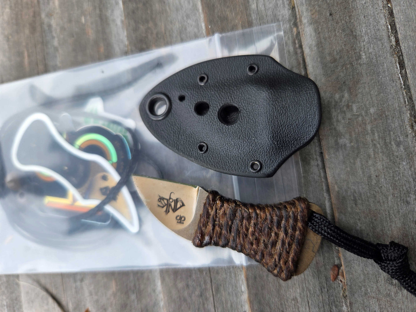Turner CNC Anchovy Epoxied Jute wrapped  - Kydex by Caleb