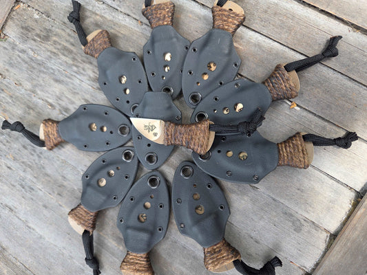 Turner CNC Anchovy Epoxied Jute wrapped  - Kydex by Caleb