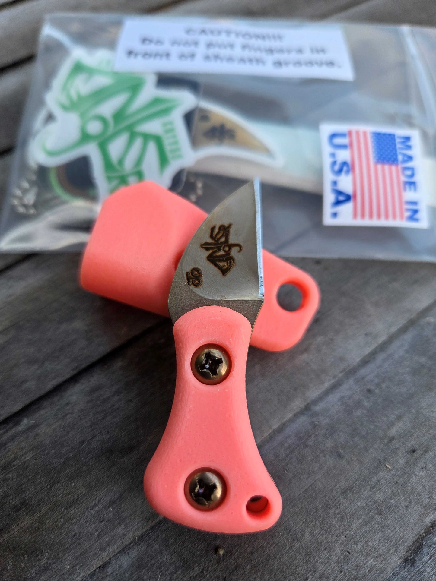 Turner CNC Anchovy  - Pink glow handle Pink glow sheath