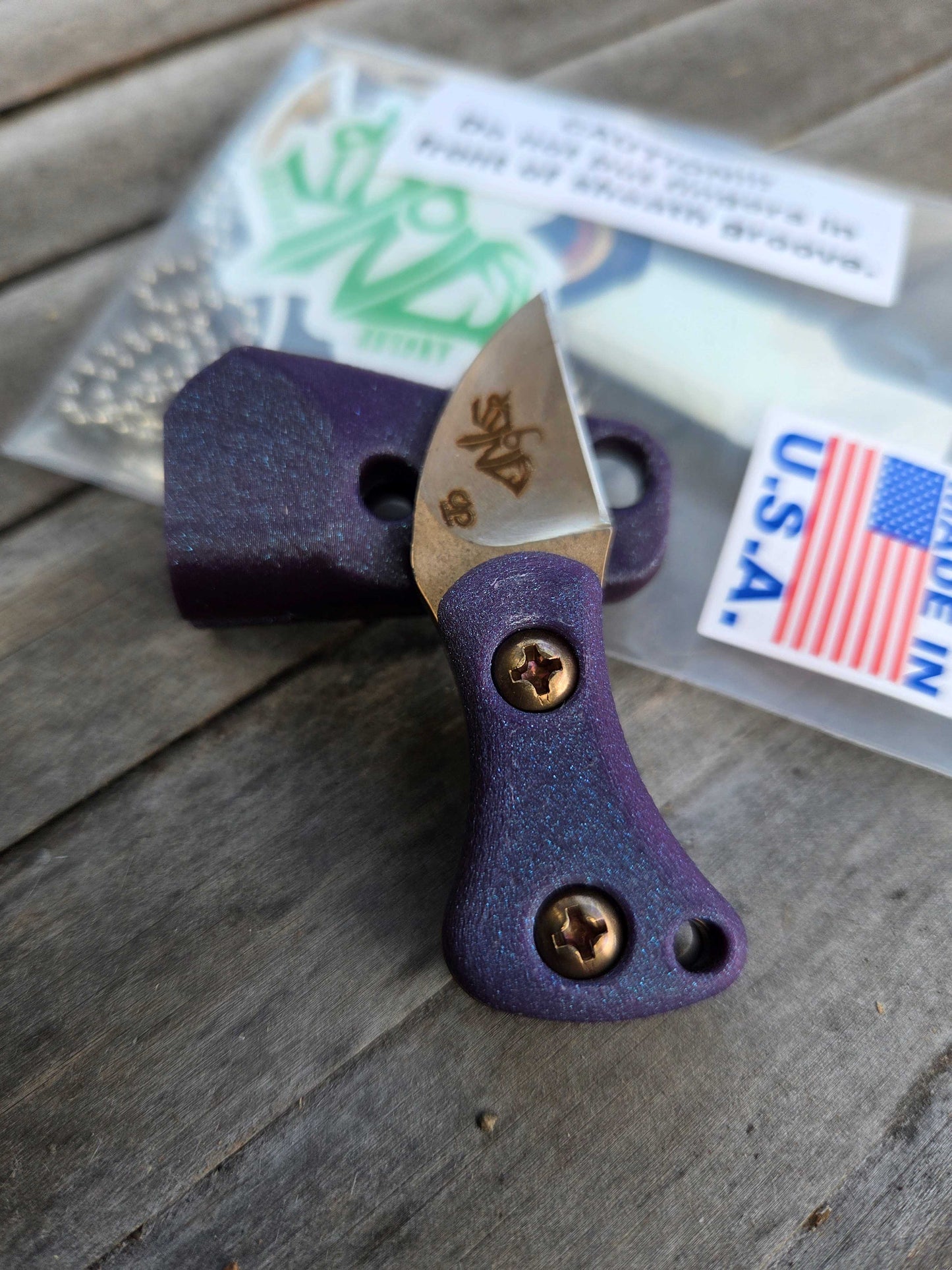 Turner CNC Anchovy - Purple handle Purple sheath