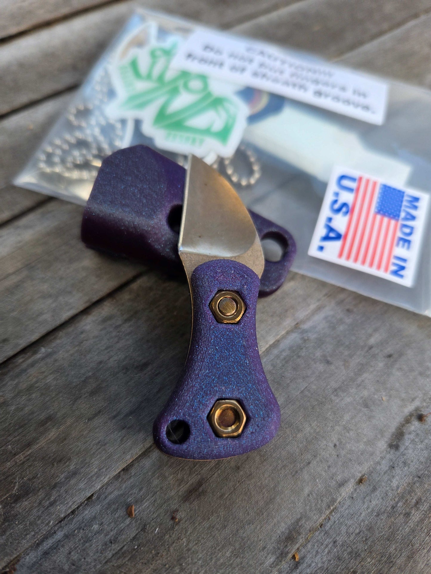 Turner CNC Anchovy - Purple handle Purple sheath