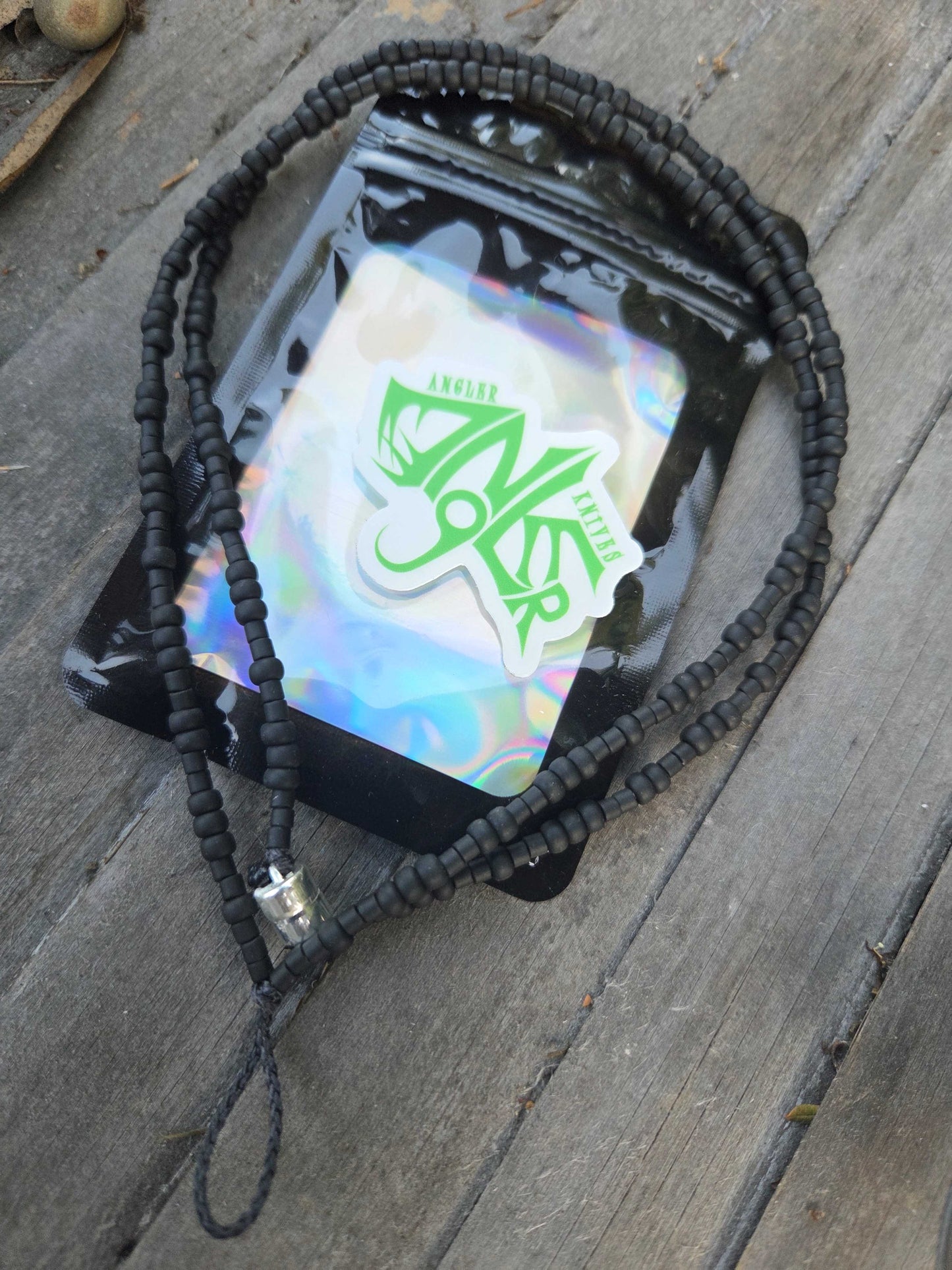 Red Thread Primium Shiko Anchovy Lanyard - All Black